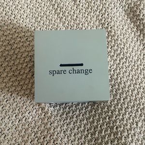 Gray piggy bank made for change